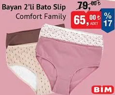 COMFORT FAMİLY BAYAN 2'Lİ BATO SLİP KÜLOT